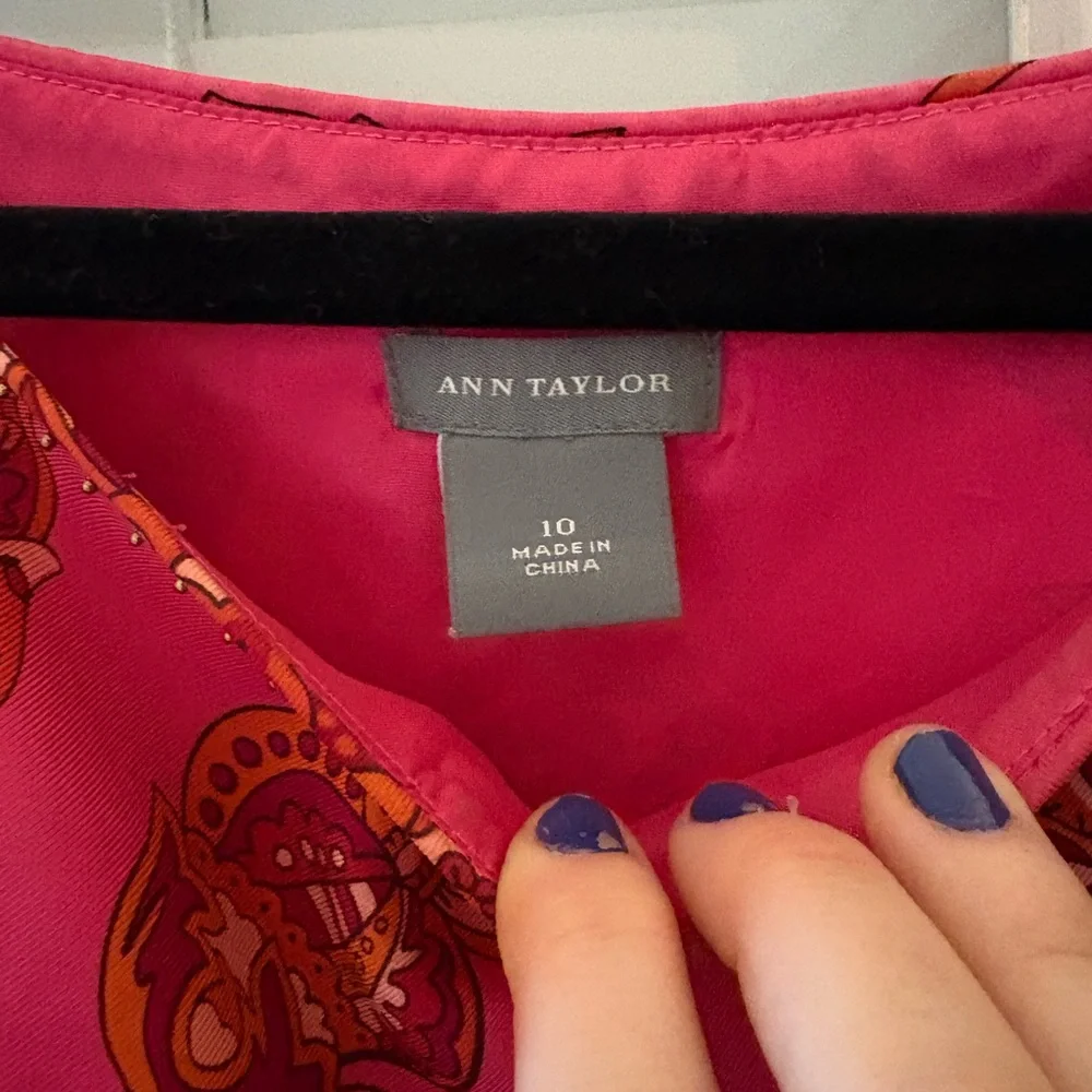 pink silk ann taylor dress - Picture 3 of 4